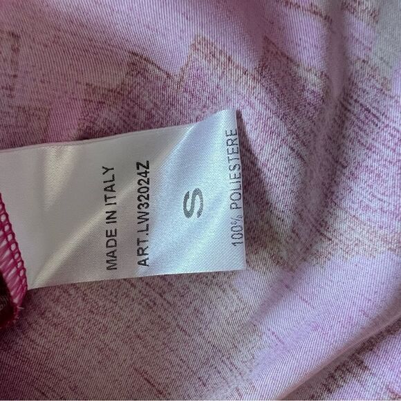 ZAHJR Feather Tank Top In Bright Fuchsia Color Abstract Printed In Size S - Picture 7 of 7